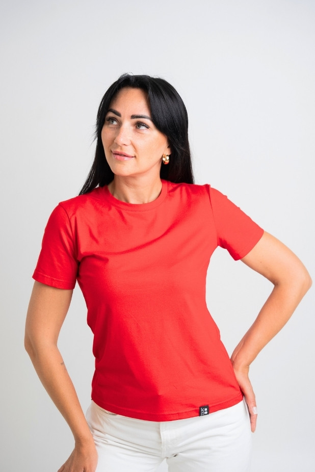 Kopo Women's Basic Tee: Red